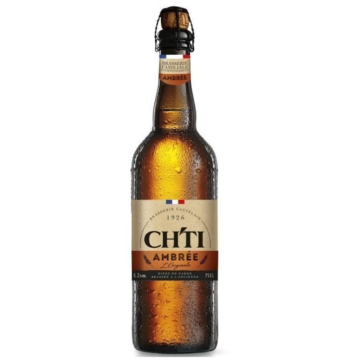 Biere ambrée originale - Chti - 6.20% Vol. - 75cl