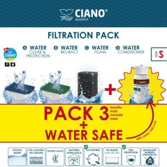 Pack entretien aquarium - CIANO - Taille S - 3 cartouches - Conditionn