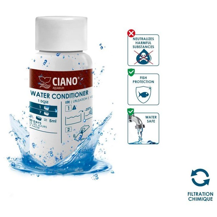 Pack entretien aquarium - CIANO - Taille M - 3 cartouches - Conditionneur - Traitement eau Pack entretien aquarium - CIANO - Taille M - 3 cartouches - Conditionneur - Traitement eau
