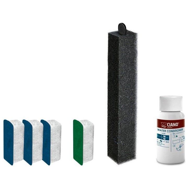 Pack entretien aquarium - CIANO - Taille L - 3 cartouches - Conditionneur - Traitement eau Pack entretien aquarium - CIANO - Taille L - 3 cartouches - Conditionneur - Traitement eau