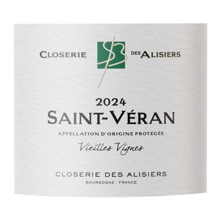 Closerie des Alisiers Vieilles Vignes 2024 Saint-Véran - Vin blanc de Bourgogne
