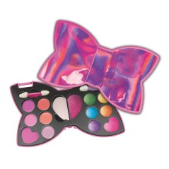 CLEMENTONI - Trousse Noeud-Papillon - Palette de maquillage pour enfant - Fards paupieres, brillants levres, éponge, pinceaux -