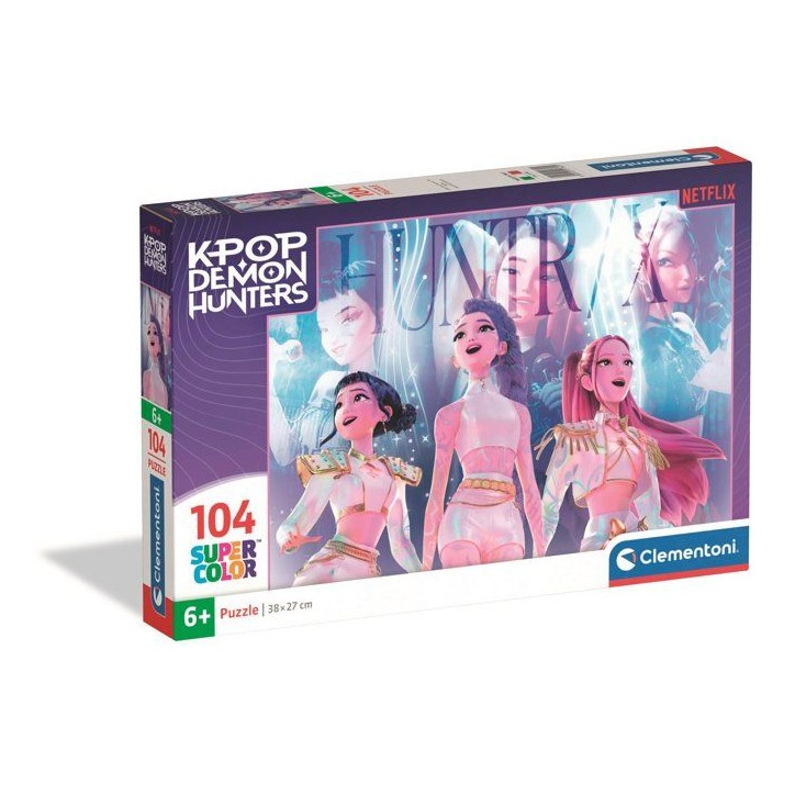 Clementoni - K-Pop Demon Hunters - Puzzles 104 Pieces - Puzzle enfant - Des 6 ans - Rumi, Mira et Zoey - Netflix Clementoni - K-Pop Demon Hunters - Puzzles 104 Pieces - Puzzle enfant - Des 6 ans - Rumi, Mira et Zoey - Netflix