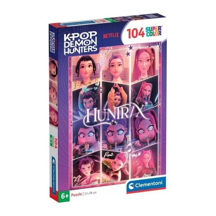Clementoni - K-Pop Demon Hunters - Puzzles 104 Pieces - Puzzle enfant - Des 6 ans - Trio Huntrix - Rumi, Mira et Zoey - Netflix Clementoni - K-Pop Demon Hunters - Puzzles 104 Pieces - Puzzle enfant - Des 6 ans - Trio Huntrix - Rumi, Mira et Zoey - Netflix