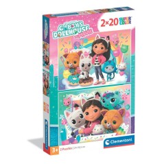 CLEMENTONI - 2x20 pieces - Gabby's Dollhouse