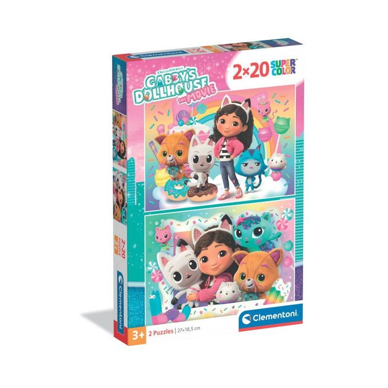 CLEMENTONI - 2x20 pieces - Gabby's Dollhouse