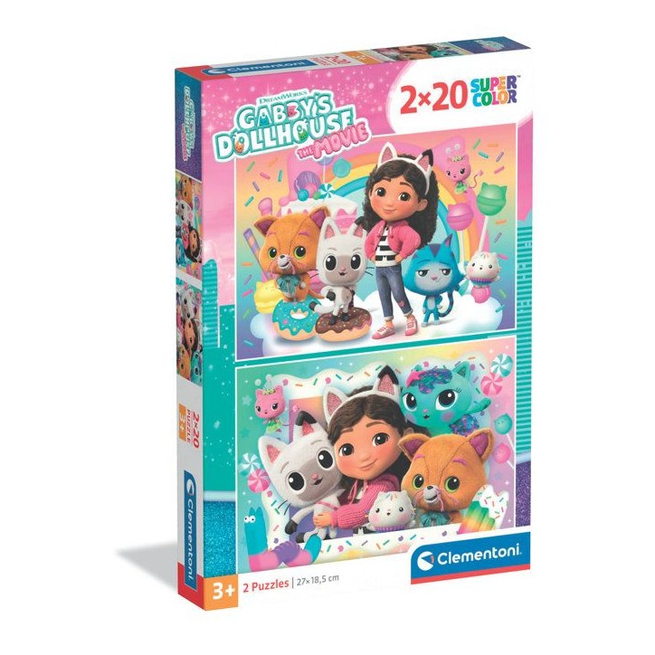 CLEMENTONI - 2x20 pieces - Gabby's Dollhouse CLEMENTONI - 2x20 pieces - Gabby's Dollhouse
