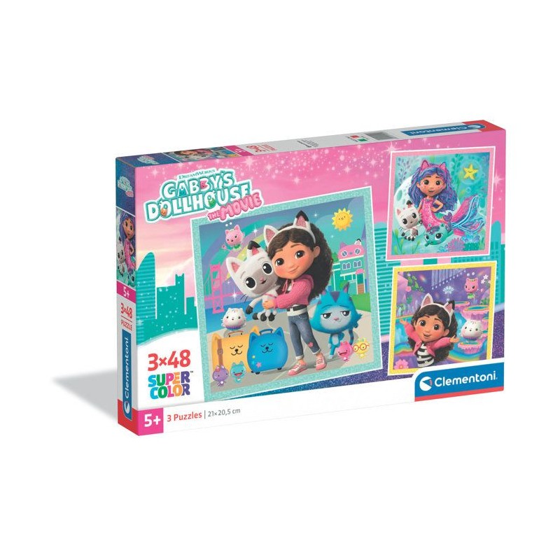 CLEMENTONI - 3x48 pieces - Gabby's Dollhouse