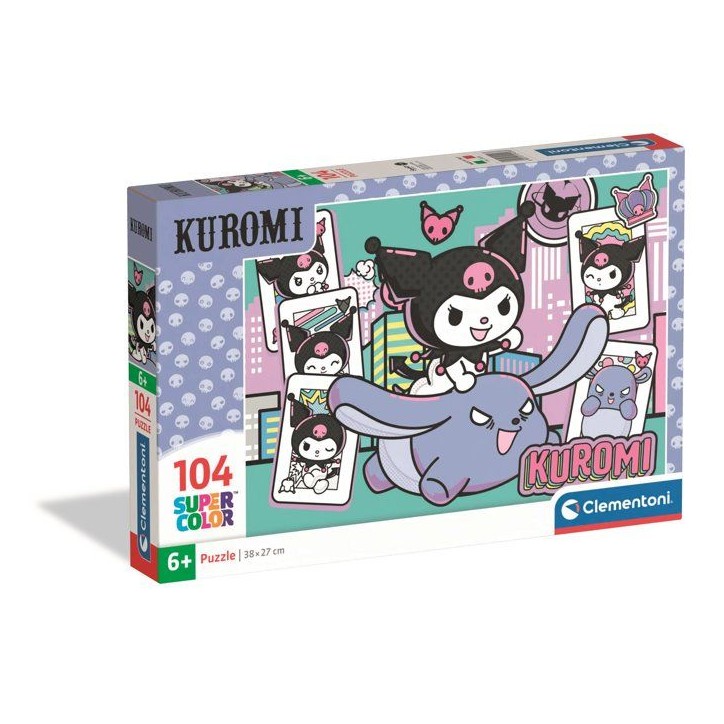 Puzzle 104 pieces - Clementoni - Kuromi - Puzzle Enfant - Des 6 ans - Pieces Super Color Puzzle 104 pieces - Clementoni - Kuromi - Puzzle Enfant - Des 6 ans - Pieces Super Color
