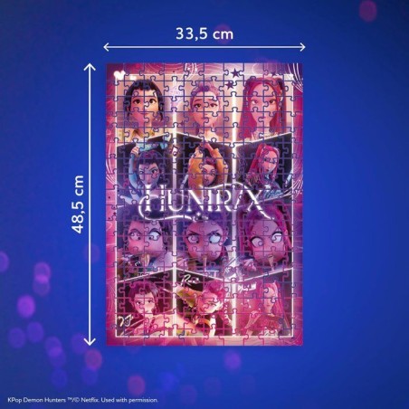 Clementoni - K-Pop Demon Hunters - Puzzles 104 Pieces Super - Puzzle enfant - Des 6 ans - Huntrix -Rumi, Mira et Zoey - Netflix