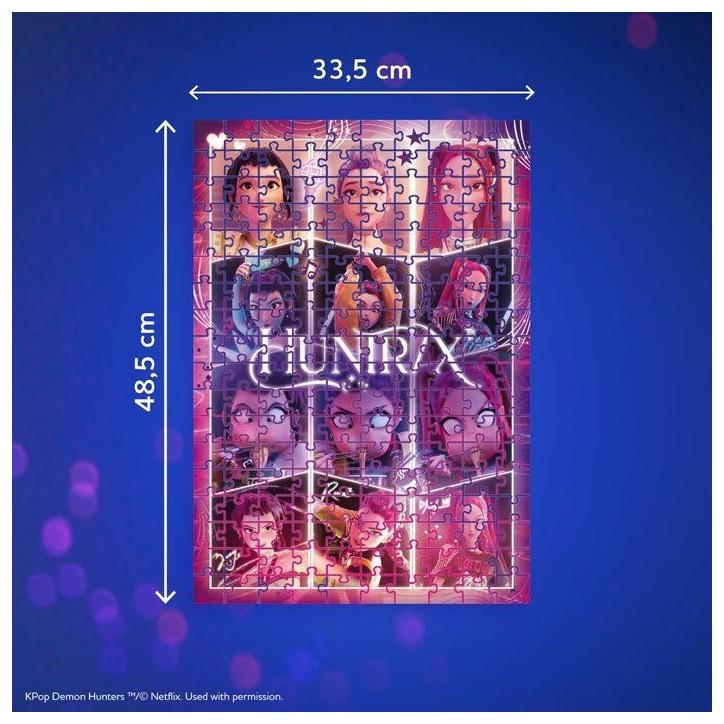 Clementoni - K-Pop Demon Hunters - Puzzles 104 Pieces Super - Puzzle enfant - Des 6 ans - Huntrix -Rumi, Mira et Zoey - Netflix