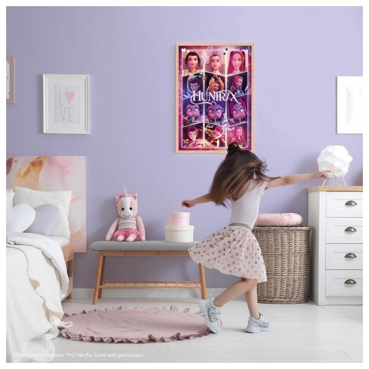 Clementoni - K-Pop Demon Hunters - Puzzles 104 Pieces Super - Puzzle enfant - Des 6 ans - Huntrix -Rumi, Mira et Zoey - Netflix