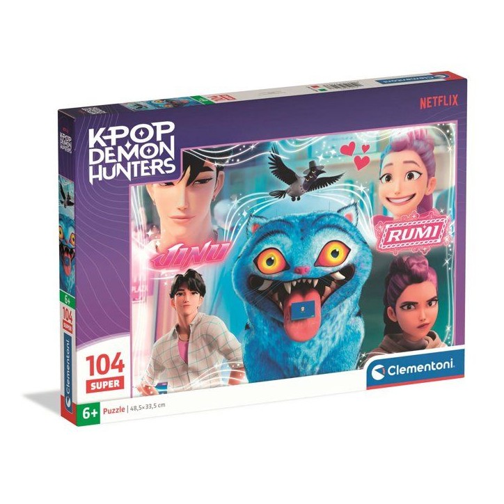 Clementoni - K-Pop Demon Hunters - Puzzles 104 Pieces Super - Puzzle enfant - Des 6 ans - Juni - Rumi - Netflix - 48.5 x 33.3 Clementoni - K-Pop Demon Hunters - Puzzles 104 Pieces Super - Puzzle enfant - Des 6 ans - Juni - Rumi - Netflix - 48.5 x 33.3