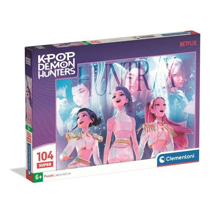 Clementoni - K-Pop Demon Hunters - Puzzles 104 Pieces Super - Puzzle enfant - Des 6 ans - Rumi, Mira et Zoey - 48.5 x 33.3 Clementoni - K-Pop Demon Hunters - Puzzles 104 Pieces Super - Puzzle enfant - Des 6 ans - Rumi, Mira et Zoey - 48.5 x 33.3
