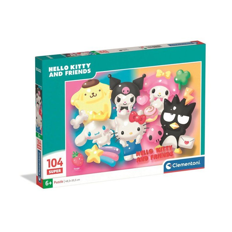 Puzzle 104 pieces - Clementoni - Hello Kitty et ses Amis - Puzzle Enfa