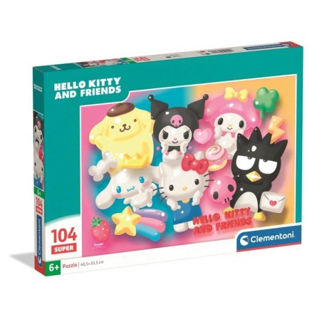 Puzzle 104 pieces - Clementoni - Hello Kitty et ses Amis - Puzzle Enfa