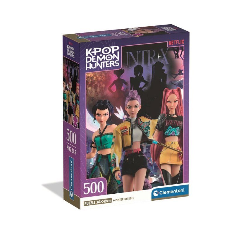 Clementoni - K-Pop Demon Hunters - Puzzle 500 Pieces - Puzzle enfant -