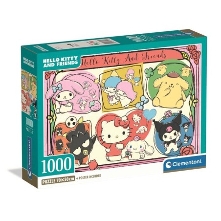 Puzzle 1000 pieces - Clementoni - Hello Kitty et ses Amis - Des 14 ans