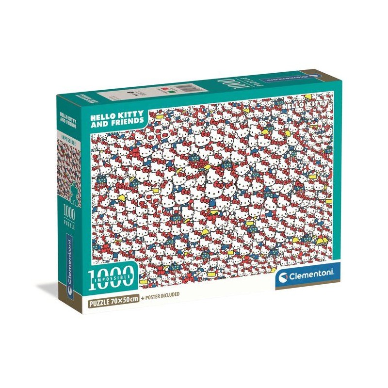 Puzzle 1000 pieces - Clementoni - Hello Kitty et ses Amis - Des 14 ans