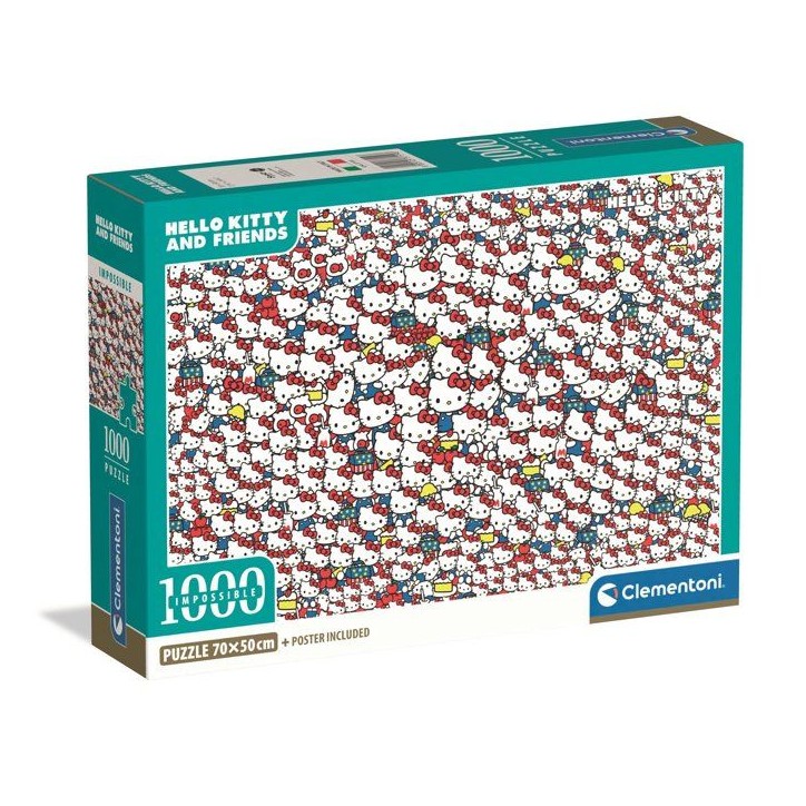 Puzzle 1000 pieces - Clementoni - Hello Kitty et ses Amis - Des 14 ans - Niveau difficile Puzzle 1000 pieces - Clementoni - Hello Kitty et ses Amis - Des 14 ans - Niveau difficile