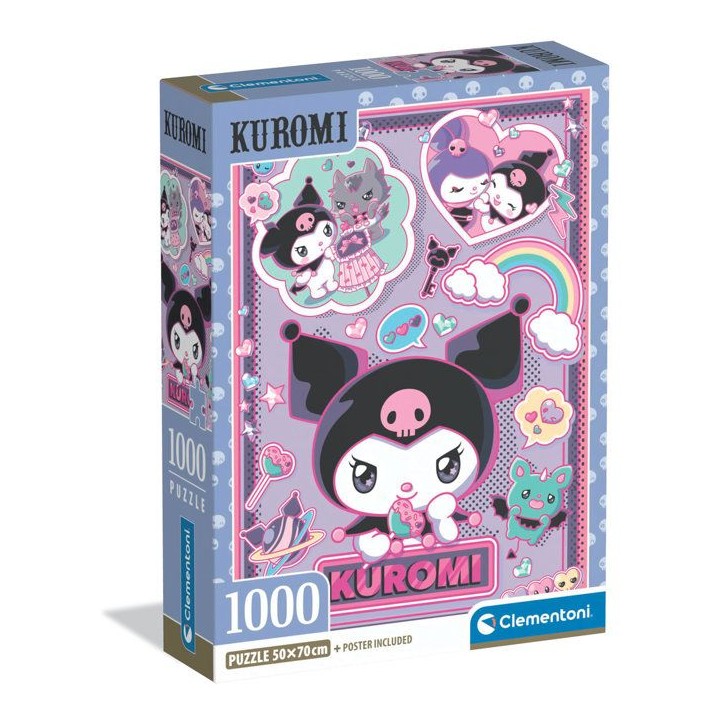 Puzzle 1000 pieces - Clementoni - Kuromi - Des 14 ans Puzzle 1000 pieces - Clementoni - Kuromi - Des 14 ans