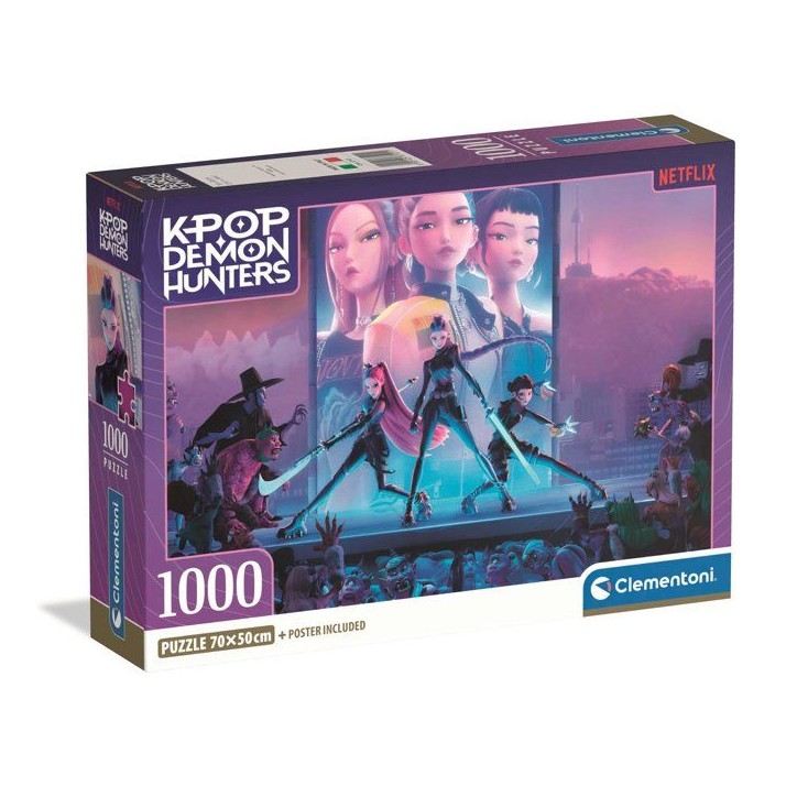 Clementoni - K-Pop Demon Hunters - Puzzle 1000 Pieces - Puzzle Adulte - Des 14 ans - Netflix Clementoni - K-Pop Demon Hunters - Puzzle 1000 Pieces - Puzzle Adulte - Des 14 ans - Netflix