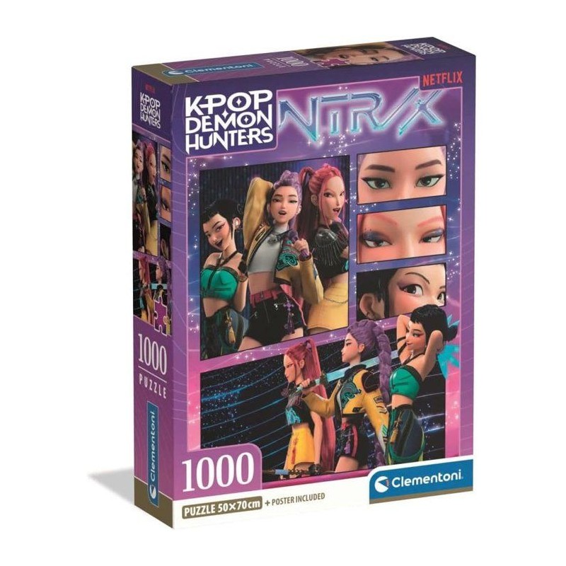 Clementoni - K-Pop Demon Hunters - Puzzle 1000 Pieces - Puzzle Adulte