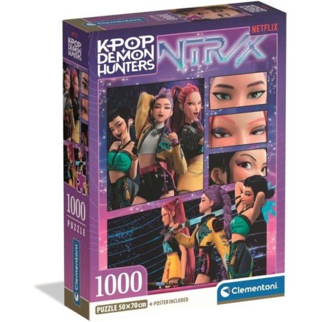 Clementoni - K-Pop Demon Hunters - Puzzle 1000 Pieces - Puzzle Adulte