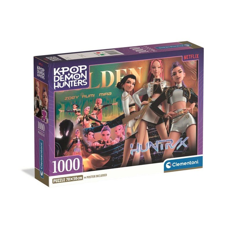 Clementoni - K-Pop Demon Hunters - Puzzle 1000 Pieces - Puzzle Adulte