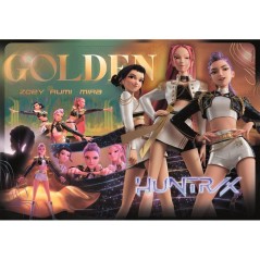 Clementoni - K-Pop Demon Hunters - Puzzle 1000 Pieces - Puzzle Adulte - Des 14 ans - Huntrix Golden - Rumi, Mira et Zoey - Netfl