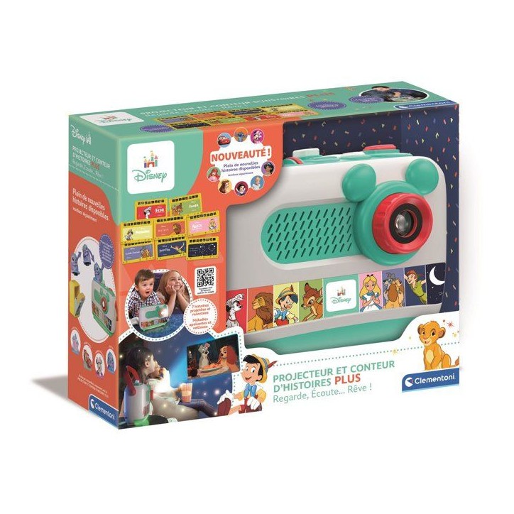 Clementoni, Projecteur & Conteur d'Histoires Plus, Disney Baby, 8 Histoires Incluses, Projection Visuelle & Sonore, Des 2 ans Clementoni, Projecteur & Conteur d'Histoires Plus, Disney Baby, 8 Histoires Incluses, Projection Visuelle & Sonore, Des 2 ans