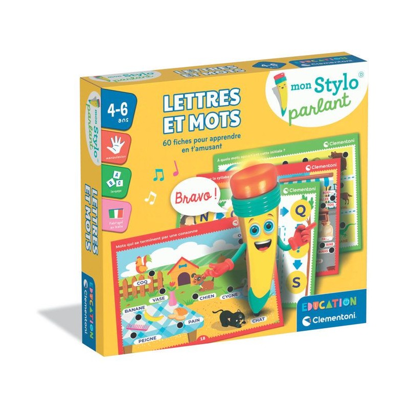CLEMENTONI - Mon stylo parlant - Lettres et Mots - 60 activités