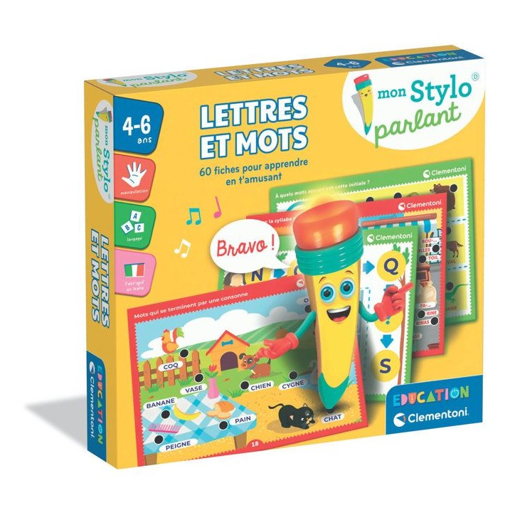 CLEMENTONI - Mon stylo parlant - Lettres et Mots - 60 activités