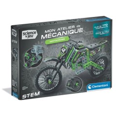 Motocross - CLEMENTONI - Mon Atelier Mécanique - Avec + 170 pieces -