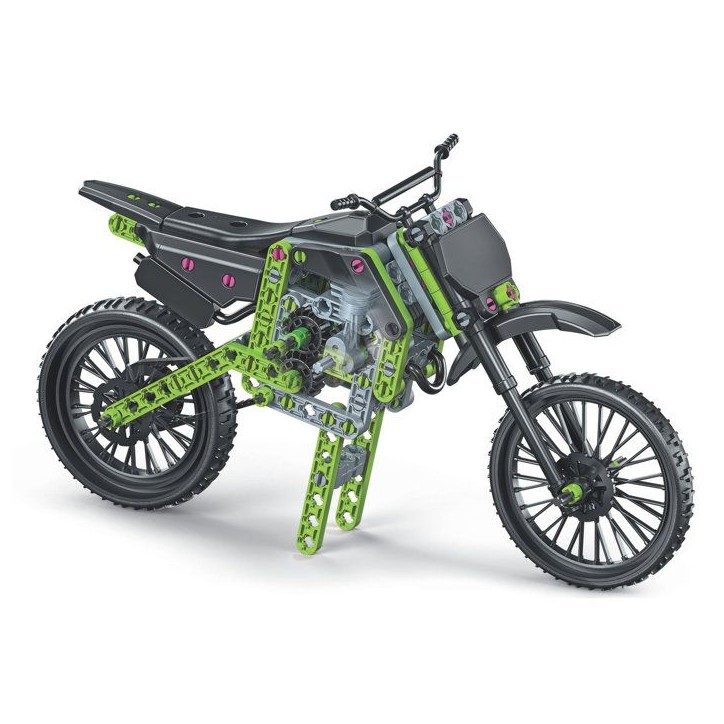 Motocross - CLEMENTONI - Mon Atelier Mécanique - Avec + 170 pieces - Des 8 ans - Fabriqué en Italie - Coffret de construction Motocross - CLEMENTONI - Mon Atelier Mécanique - Avec + 170 pieces - Des 8 ans - Fabriqué en Italie - Coffret de construction