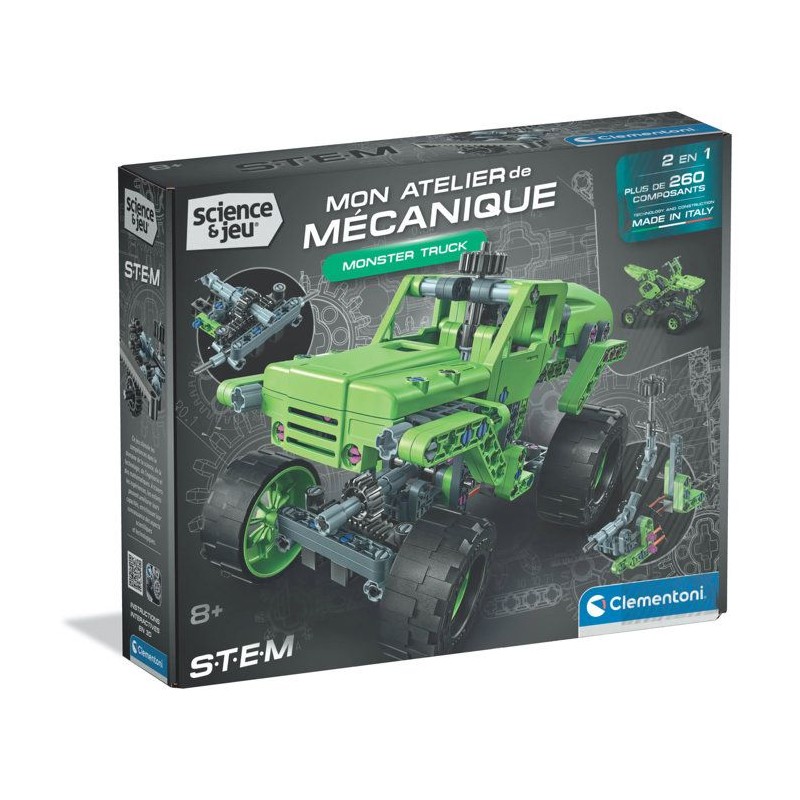 Monster Truck - CLEMENTONI - Mon Atelier Mécanique - Plus de 260 piec