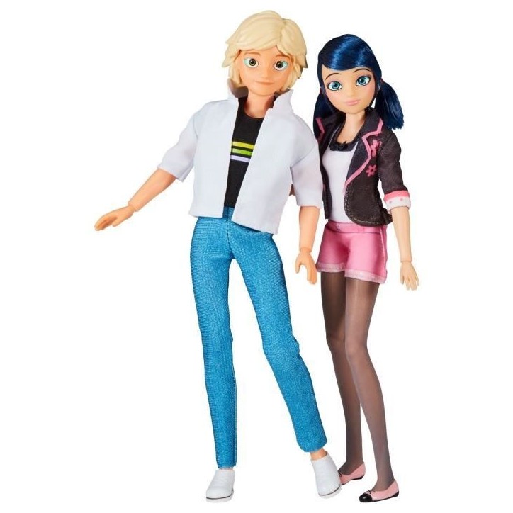 Pack de 2 Poupées - BANDAI - Miraculous - P50377 - Marinette & Adrien - 26 cm