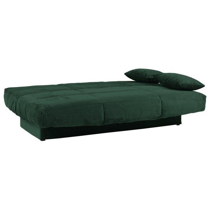 Banquette clic-clac - 3 places - Avec coussins - Tissu Vert -190 x 90 x 92 cm - CLEM Banquette clic-clac - 3 places - Avec coussins - Tissu Vert -190 x 90 x 92 cm - CLEM