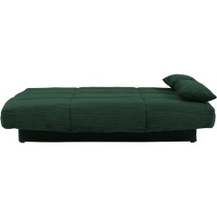 Banquette clic-clac - 3 places - Avec coussins - Tissu Vert -190 x 90