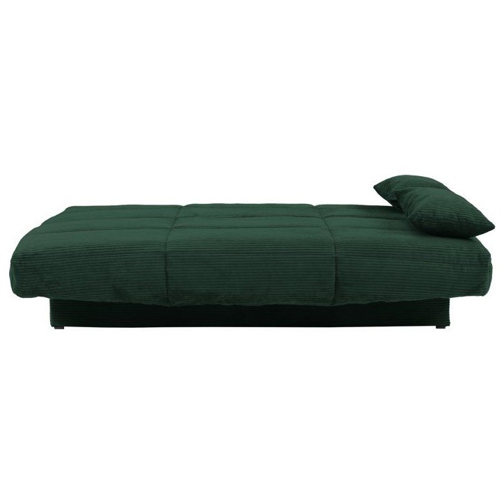 Banquette clic-clac - 3 places - Avec coussins - Tissu Vert -190 x 90 x 92 cm - CLEM Banquette clic-clac - 3 places - Avec coussins - Tissu Vert -190 x 90 x 92 cm - CLEM