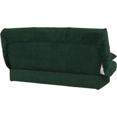 Banquette clic-clac - 3 places - Avec coussins - Tissu Vert -190 x 90