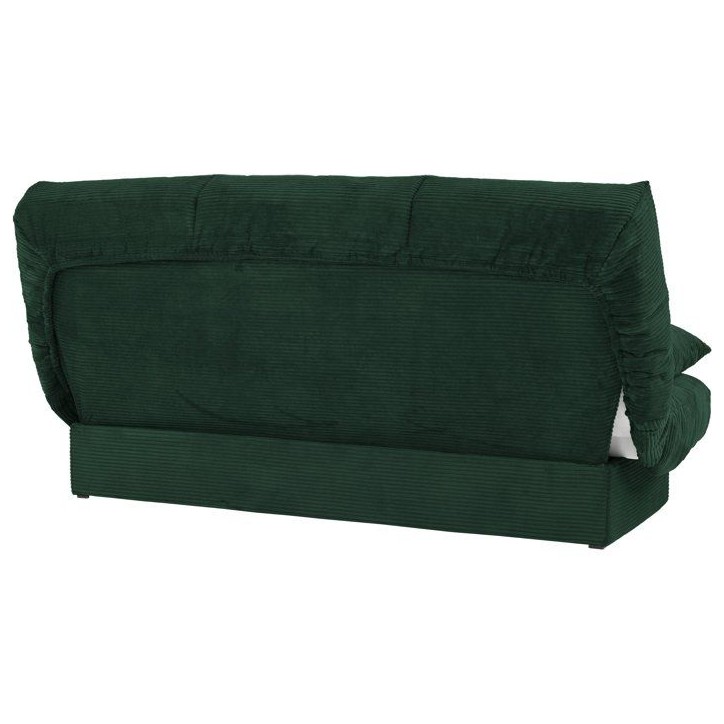 Banquette clic-clac - 3 places - Avec coussins - Tissu Vert -190 x 90 x 92 cm - CLEM Banquette clic-clac - 3 places - Avec coussins - Tissu Vert -190 x 90 x 92 cm - CLEM