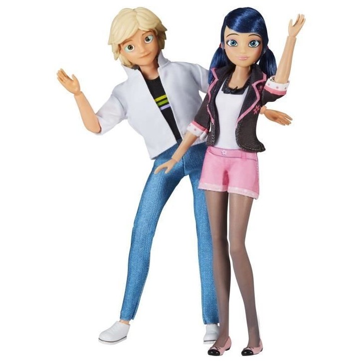 Pack de 2 Poupées - BANDAI - Miraculous - P50377 - Marinette & Adrien - 26 cm