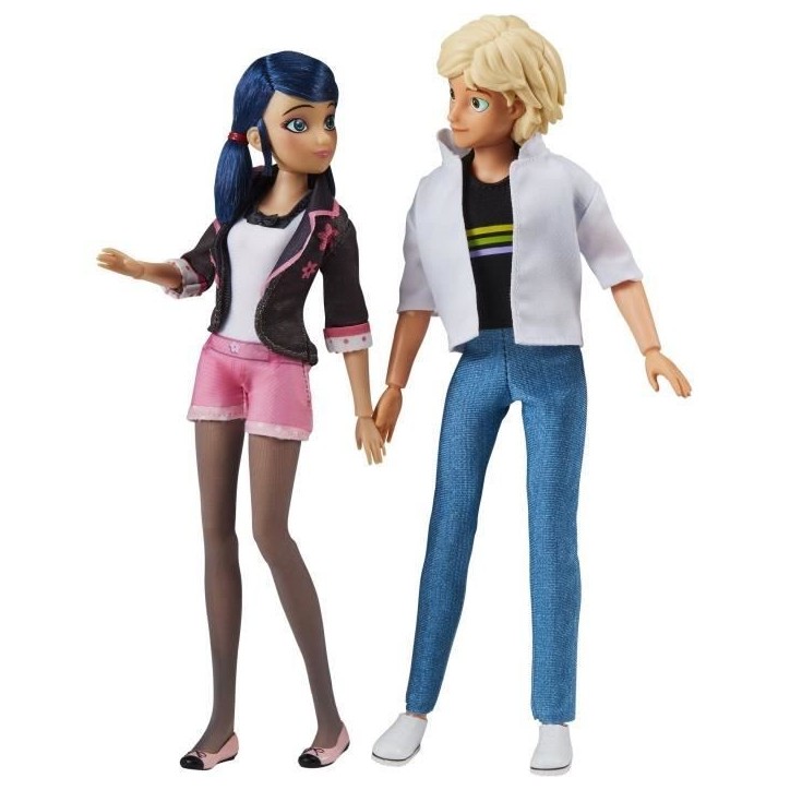Pack de 2 Poupées - BANDAI - Miraculous - P50377 - Marinette & Adrien - 26 cm