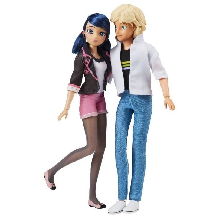Pack de 2 Poupées - BANDAI - Miraculous - P50377 - Marinette & Adrien - 26 cm