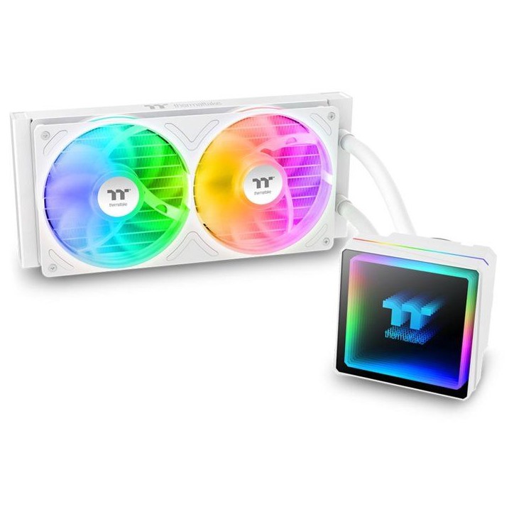 THERMALTAKE - TH240 V3 A-RGB Sync Snow - CL-W467-PL12SW-A - Watercooling AIO - Ventilateur 1x 240 mm ARGB - Blanc THERMALTAKE - TH240 V3 A-RGB Sync Snow - CL-W467-PL12SW-A - Watercooling AIO - Ventilateur 1x 240 mm ARGB - Blanc