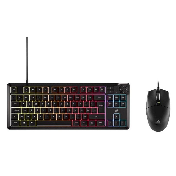 Ensemble Clavier et souris Corsair K55 CORE TKL + KATAR PRO XT