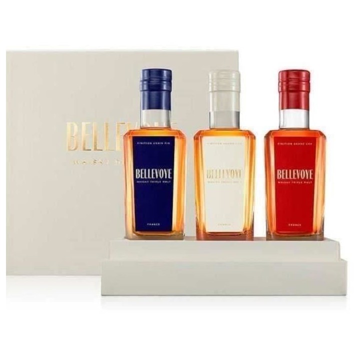 BELLEVOYE - Whisky - Origine : France - Coffret Tricolore Découverte Bleu, Blanc Rouge - 3 * 20 cl BELLEVOYE - Whisky - Origine : France - Coffret Tricolore Découverte Bleu, Blanc Rouge - 3 * 20 cl