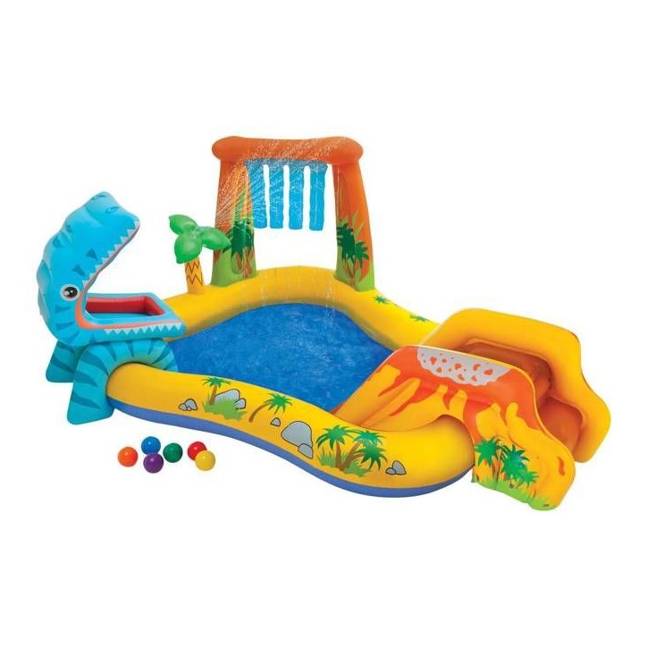 Piscine/Piscinette gonflable Aire de jeux Jurrasic INTEX - A partir de 2 ans - 272L - 6 balles colorées - 57444NP Piscine/Piscinette gonflable Aire de jeux Jurrasic INTEX - A partir de 2 ans - 272L - 6 balles colorées - 57444NP