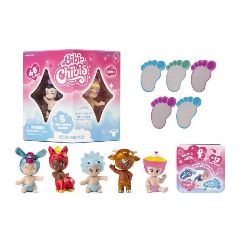 Mini-figurines bébé a collectionner - BANDAI - BIBI CHIBIS - Pack de Mini-figurines bébé a collectionner - BANDAI - BIBI CHIBIS - Pack de